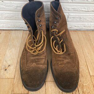 To Boot New York Adam Derrick Brown Suede Wing-tip Lace-up Boots. Size 11.